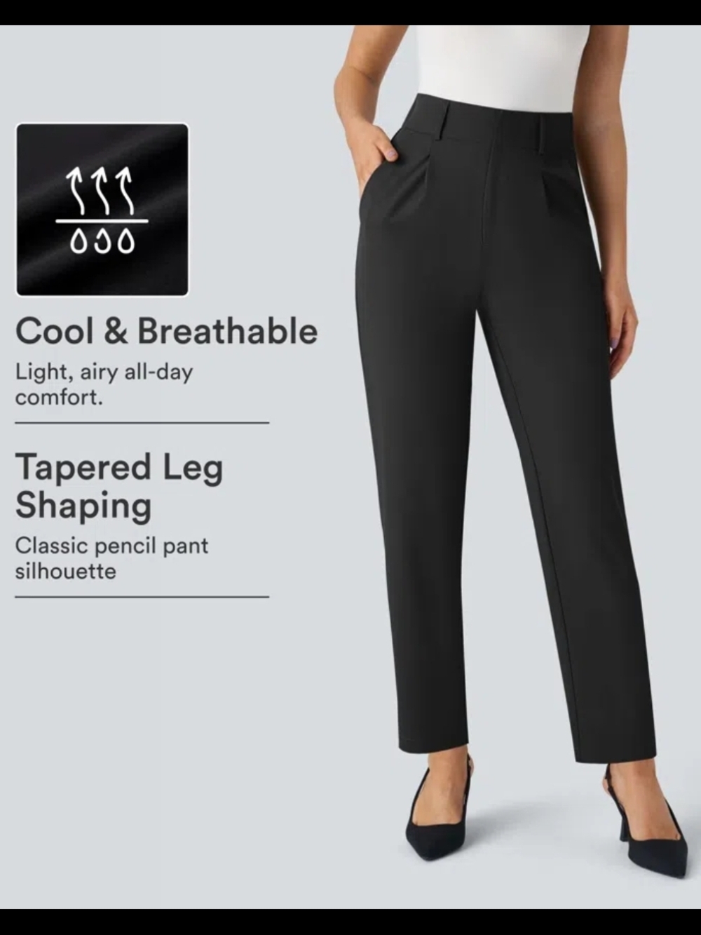 NEW Halara Flex High Waisted Pocket
Solid Work Tapered Pants size Medium